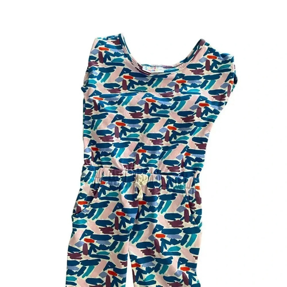 Dot Dot Smile Girls Blue Short Sleeve One-Piece Pullover Jumpsuit Size 3/4 - Picture 4 of 4